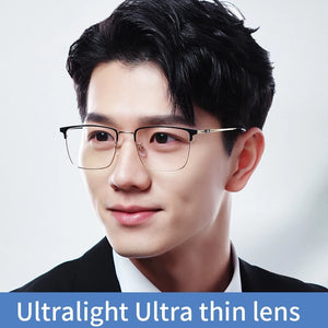 Large Oversized UltraThin Reading Glasses for Men, Blue Light Blocking Wide Frame Readers, Strength of +0.5 to +6.0