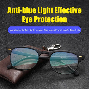 Unisex antiblue light stackable highdefinition fashionable crystal glass bifocal reading glasses